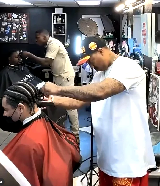 Barbers at work